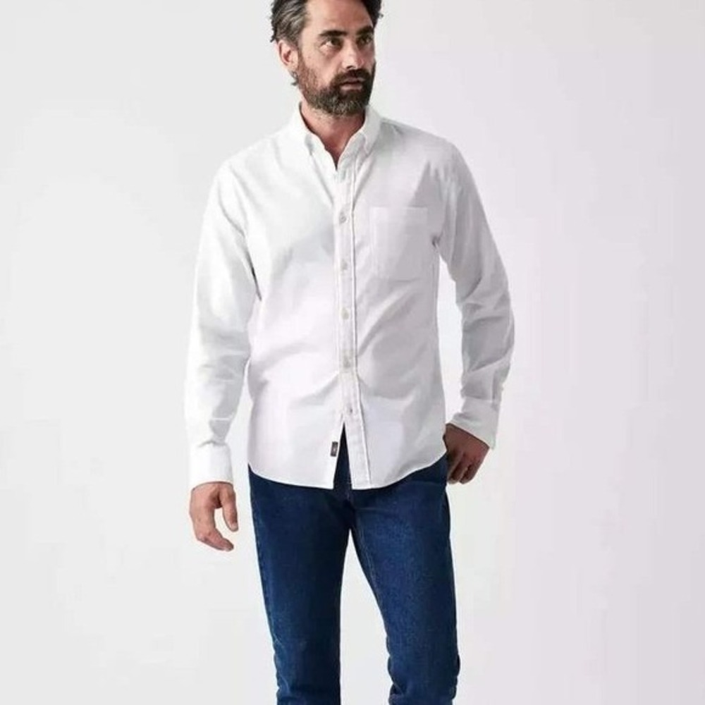 Faherty Stretch Oxford Shirt 2.0 White Small New With Tags